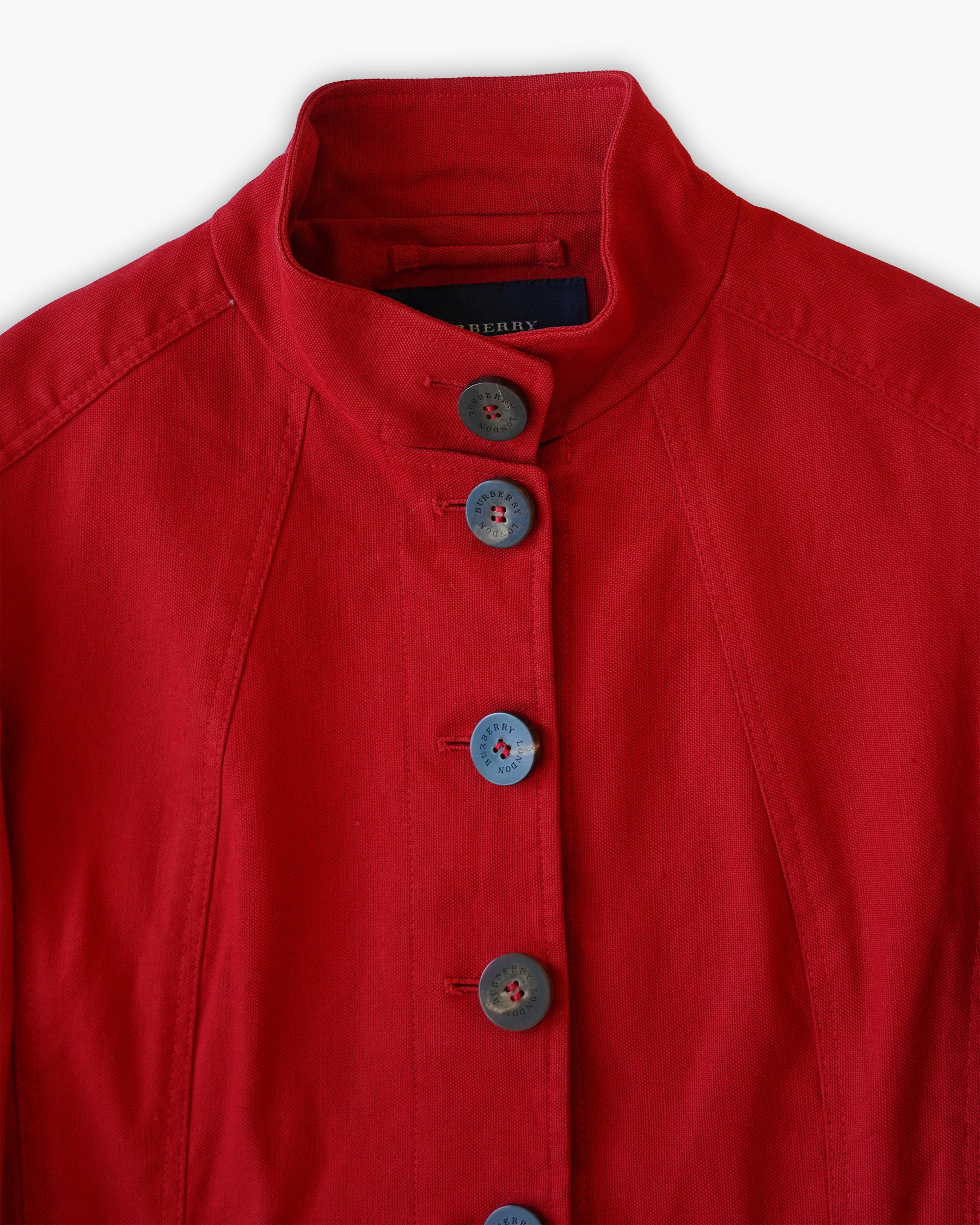 "Burberry" Red Cotton Jacket Made In Italy