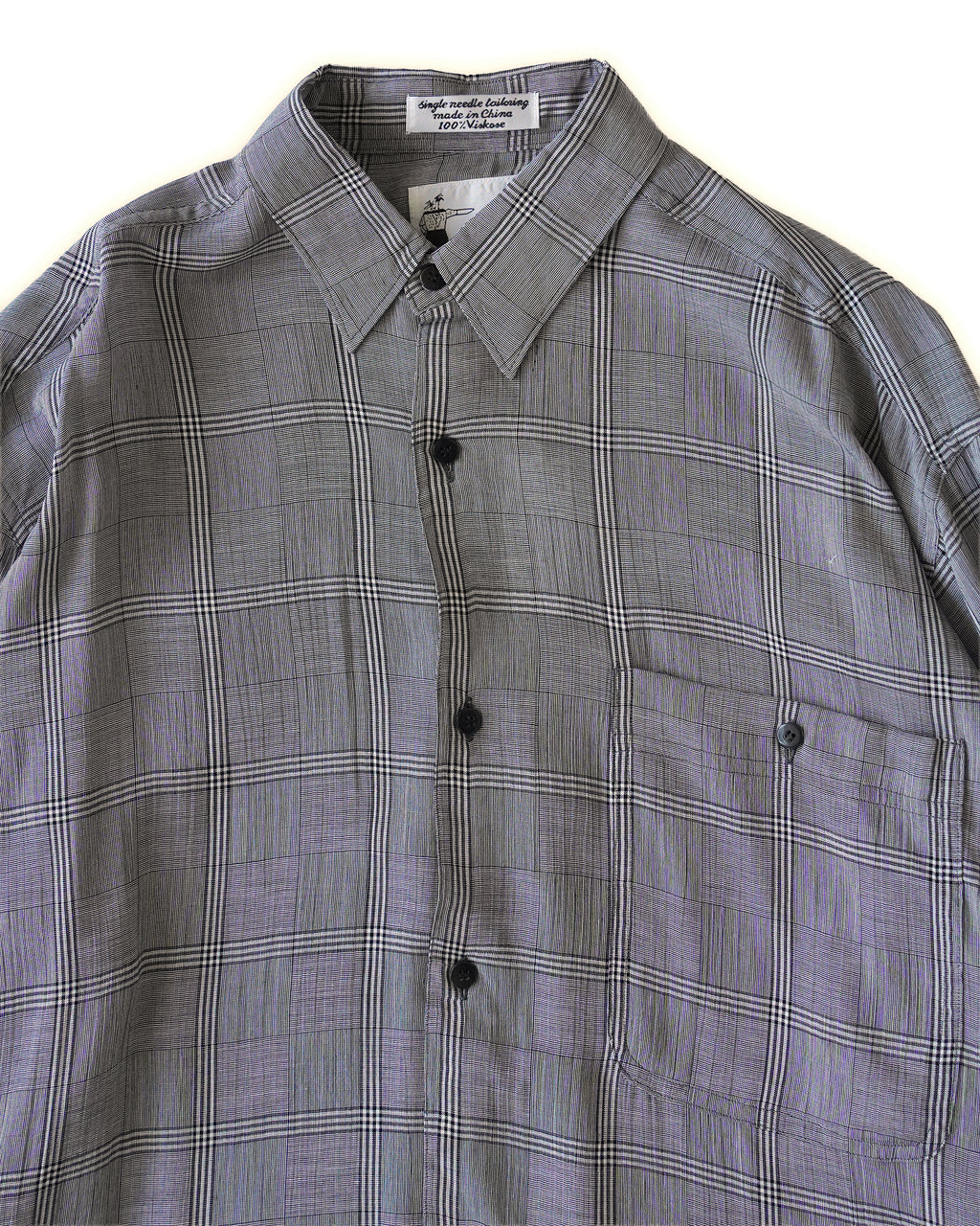 "GOOUCH" 100% Viscose Sheer L/S Shirt