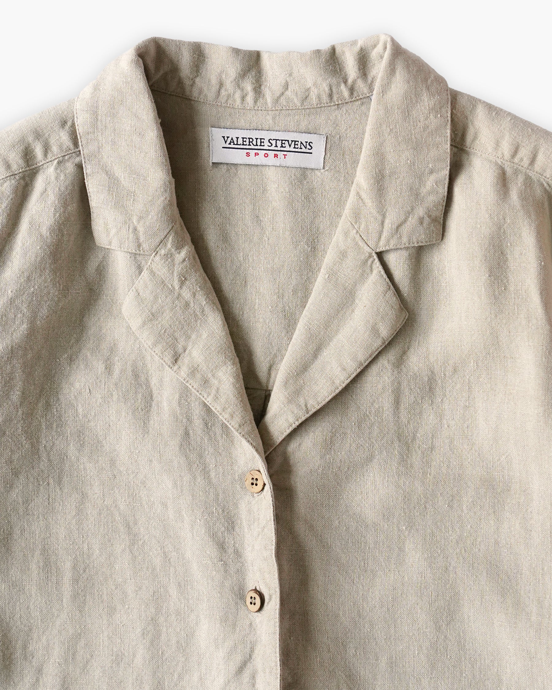 100% Linen Open Collar S/S Shirt