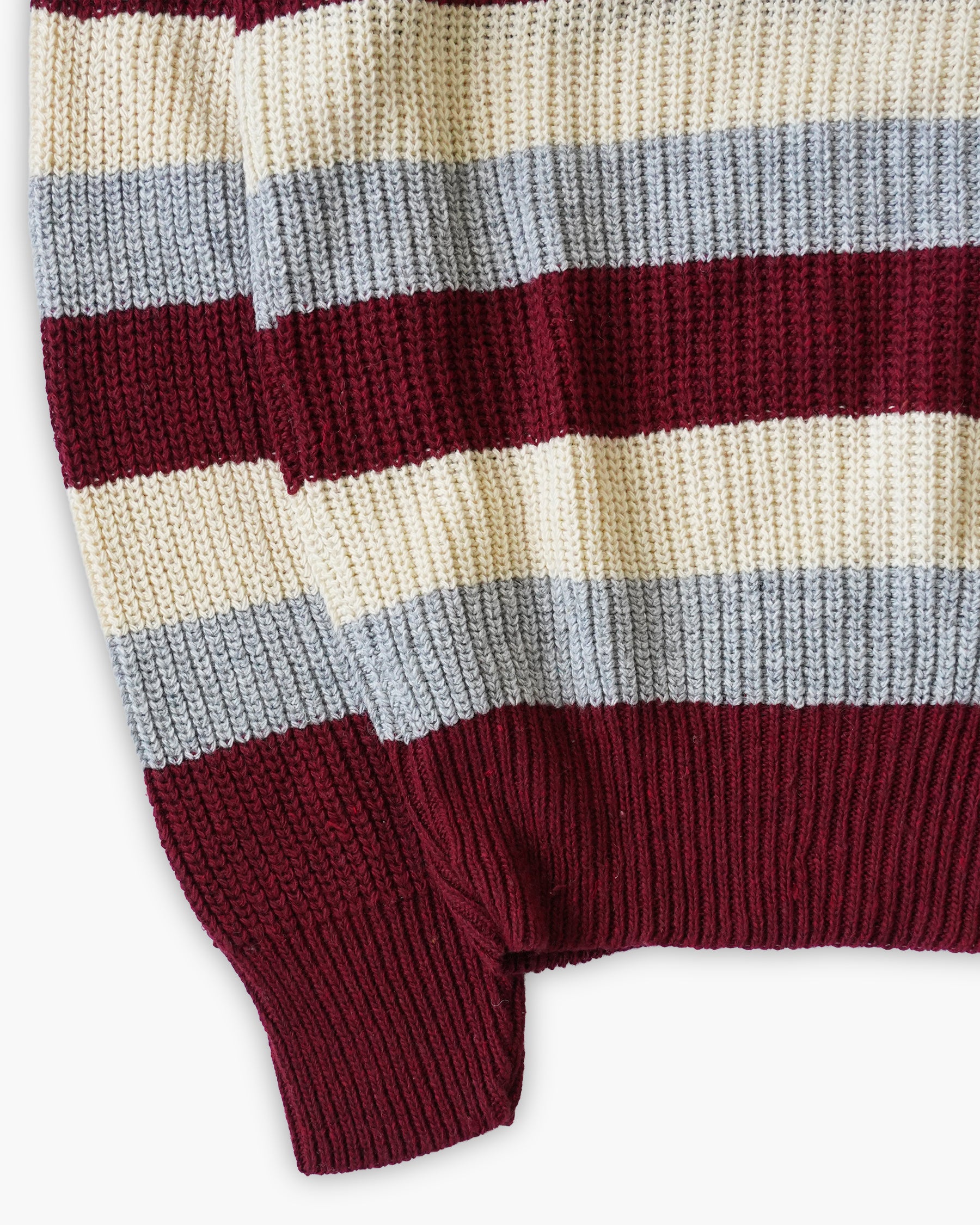 Striped Crewneck Knit Sweater Made In USA