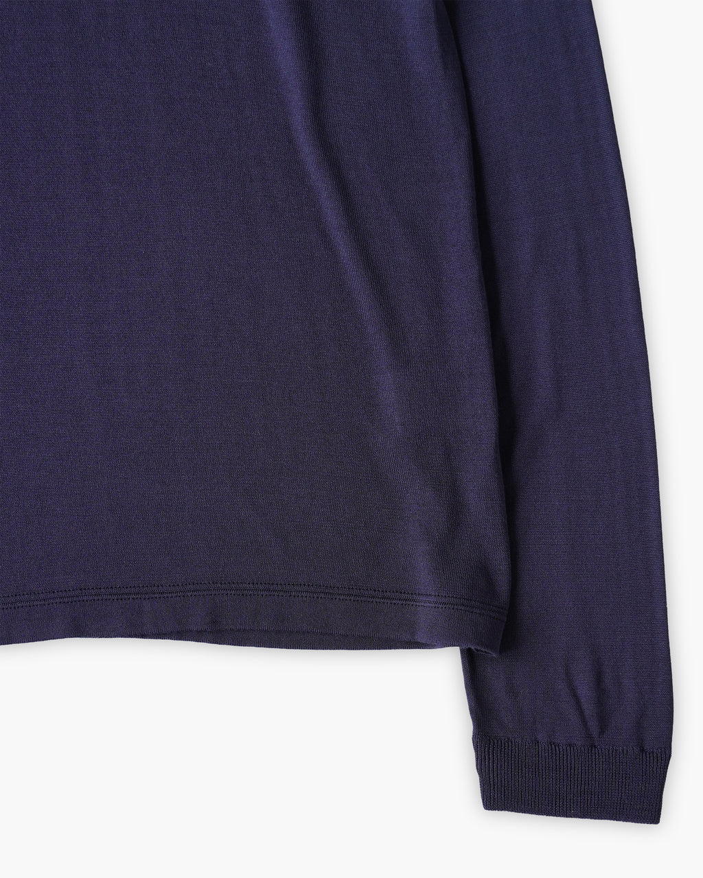 100% Washable Silk Tee L/S - Navy