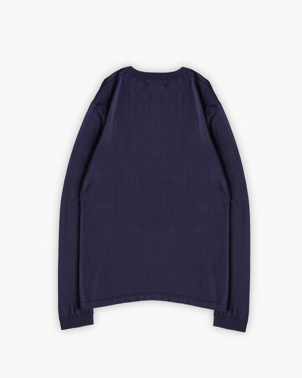 100% Washable Silk Tee L/S - Navy