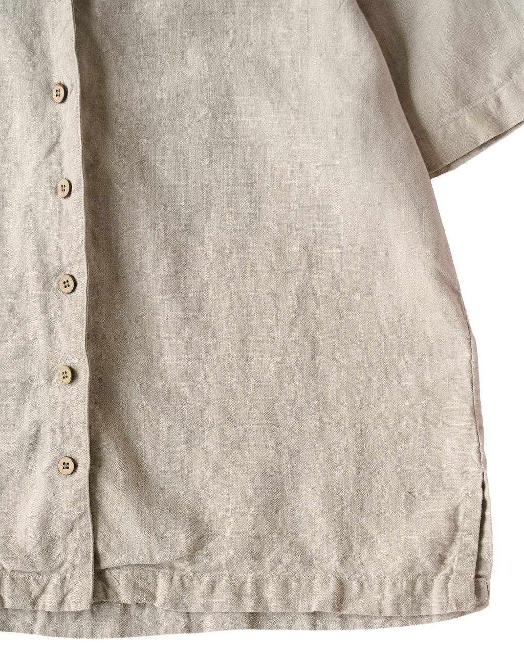 100% Linen Open Collar S/S Shirt