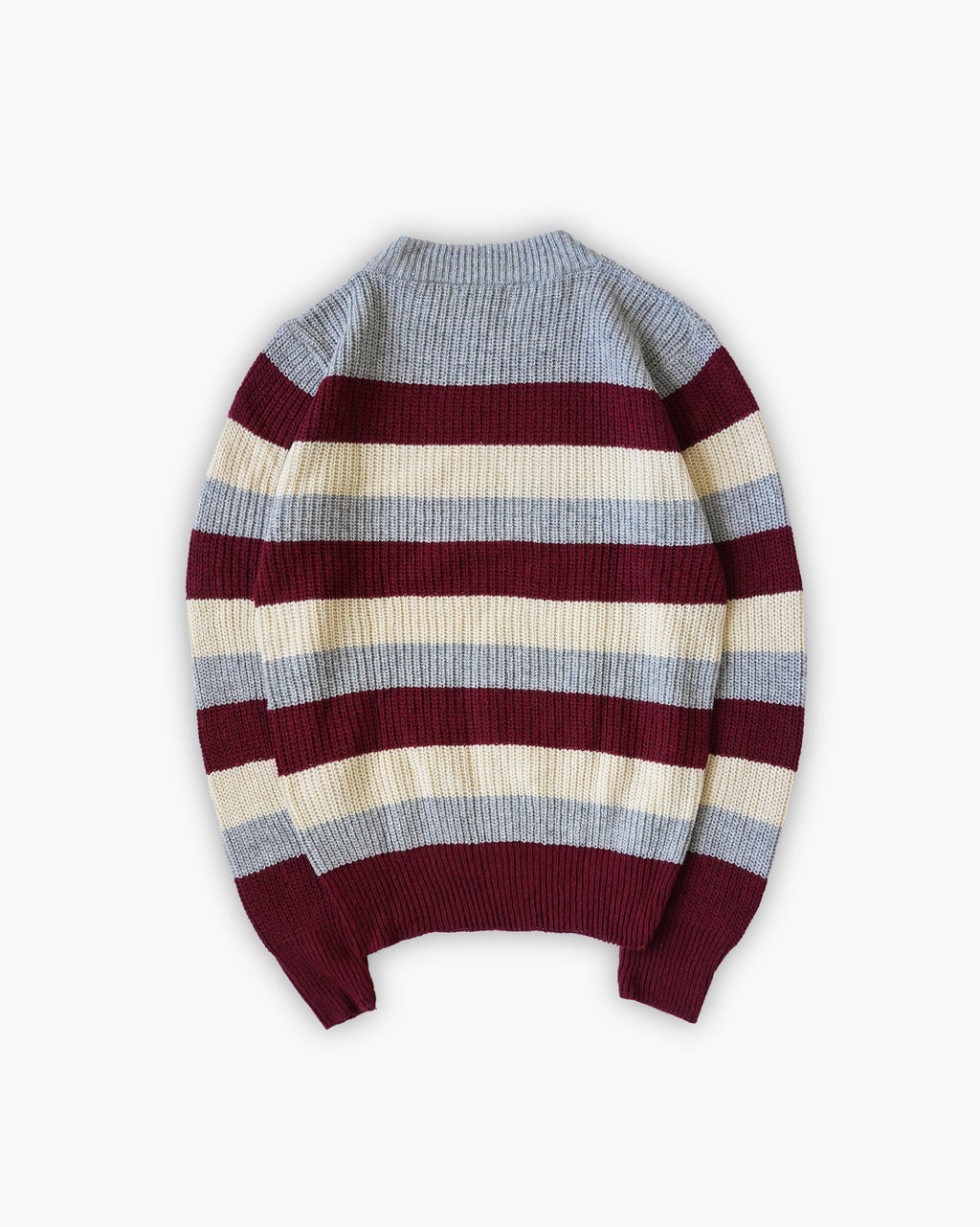 Striped Crewneck Knit Sweater Made In USA