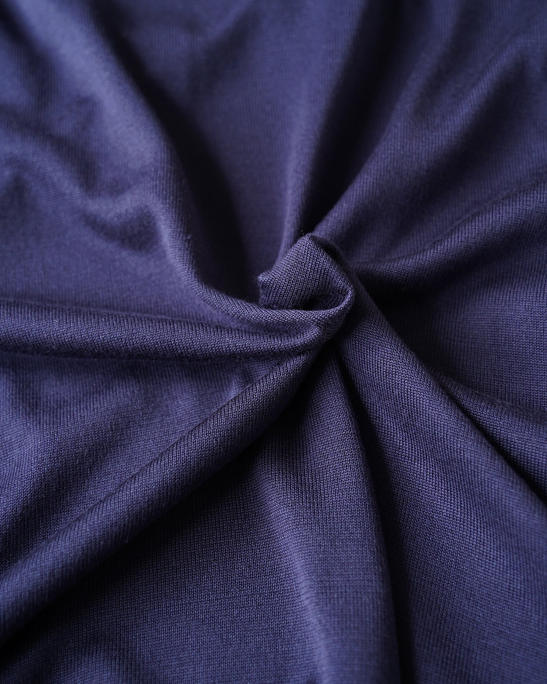 100% Washable Silk Tee L/S - Navy