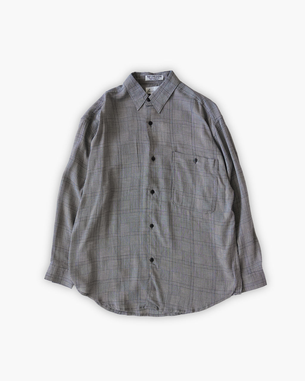 "GOOUCH" 100% Viscose Sheer L/S Shirt
