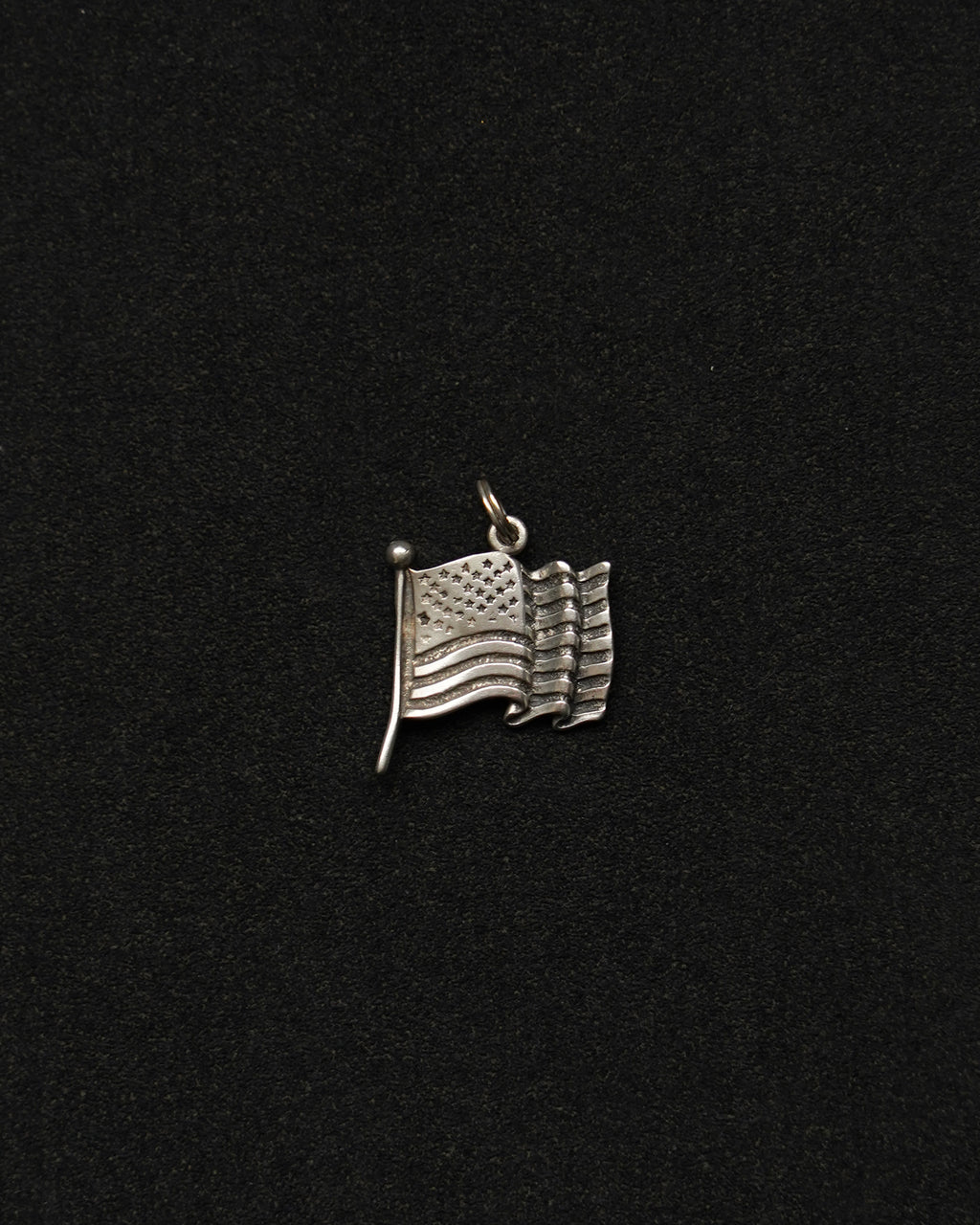 Silver American Flag Charm (SVNL26041-4)