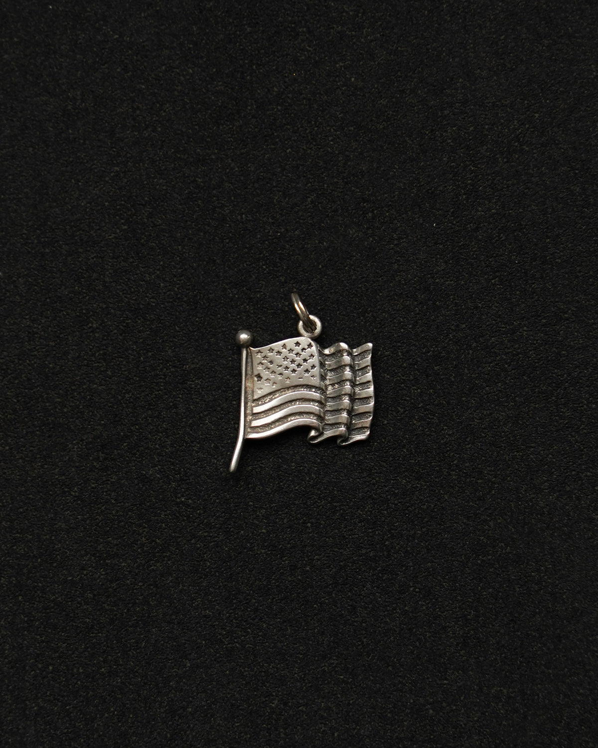 Silver American Flag Charm (SVNL26041-4)