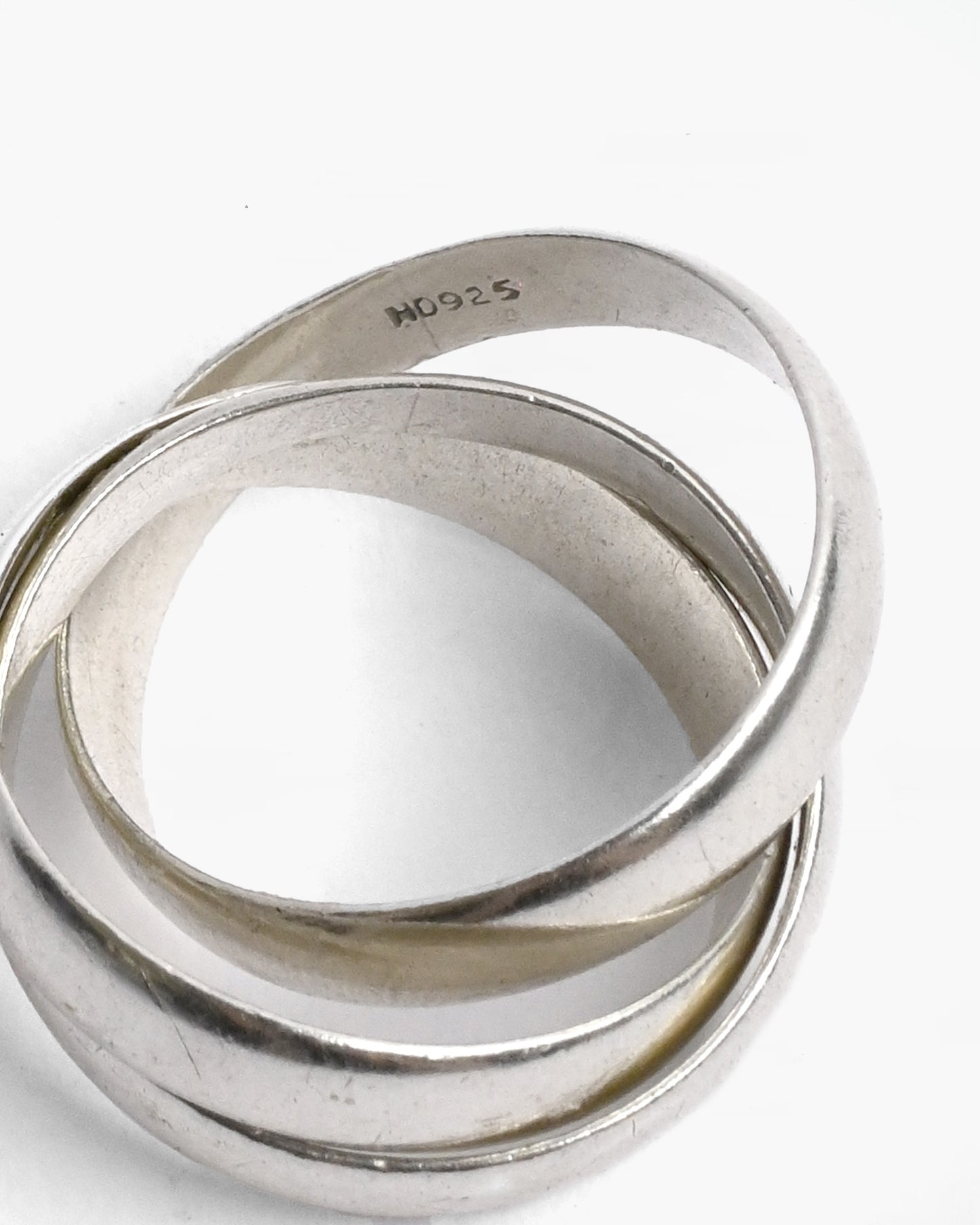 Interlocking Thick Band Ring - 14号