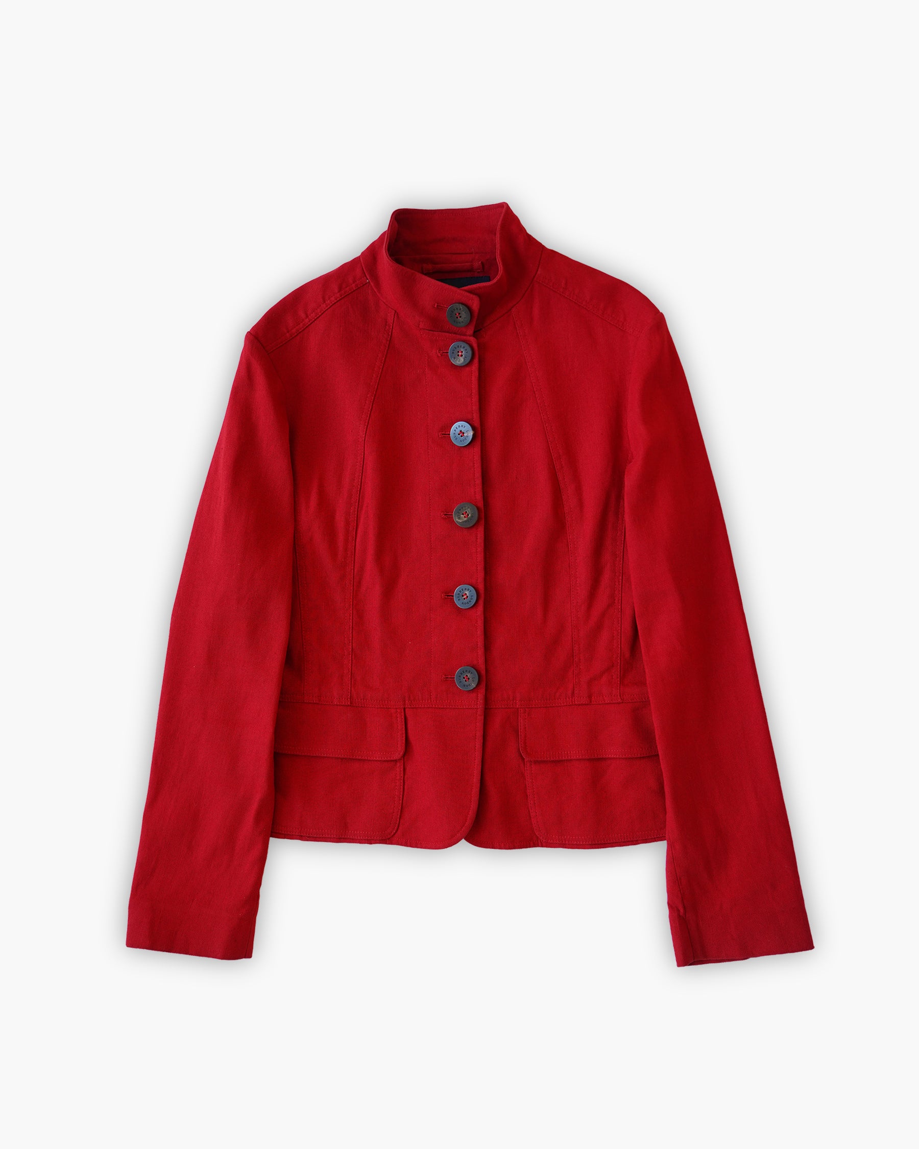 "Burberry" Red Cotton Jacket Made In Italy