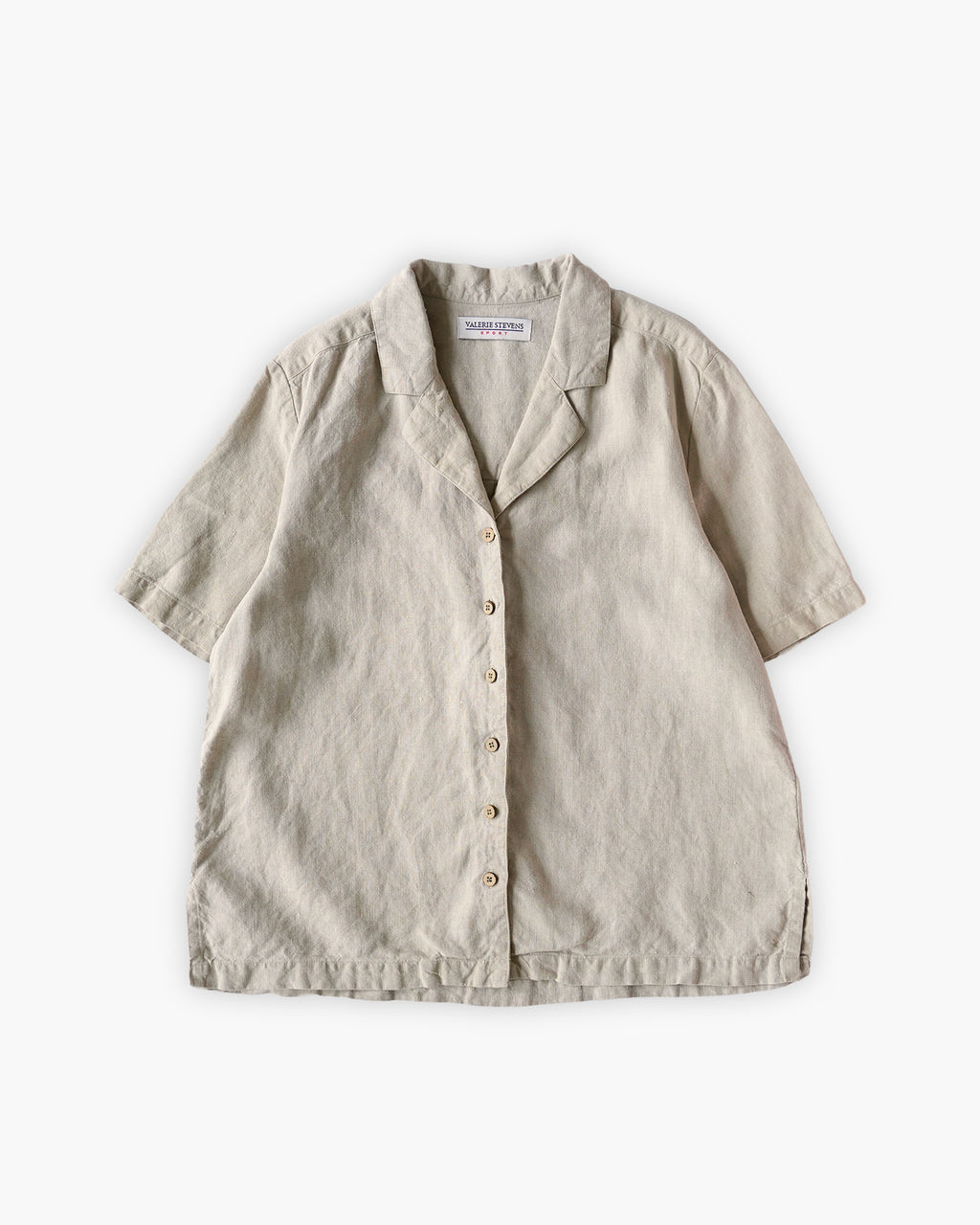 100% Linen Open Collar S/S Shirt