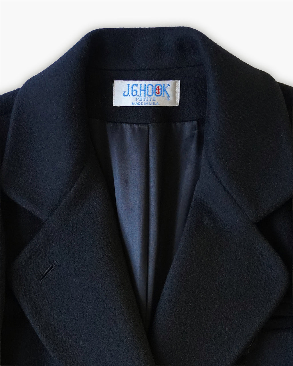 Wool Black Coat - Made in USA