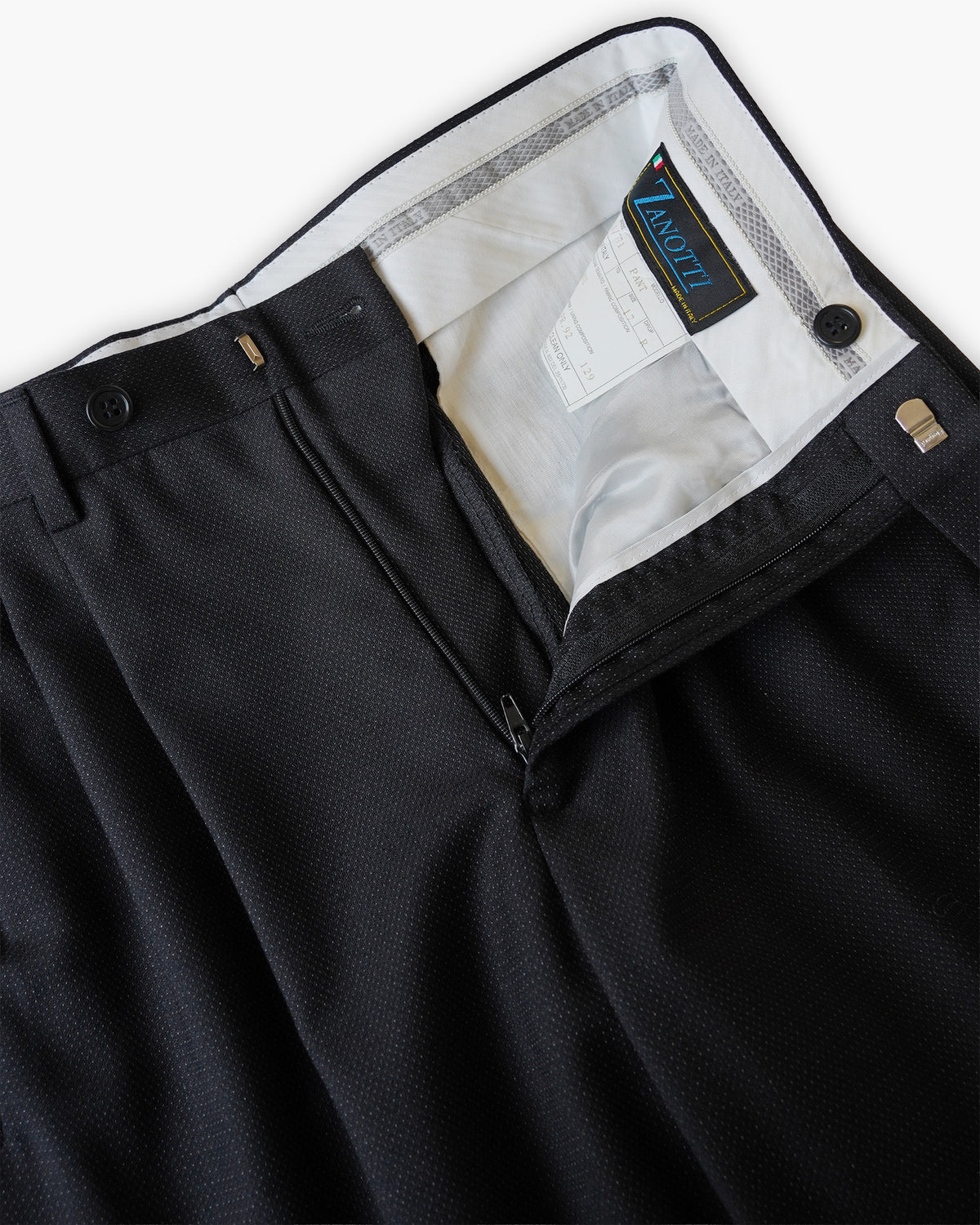100% Wool Two-Tuck Wide Trousers