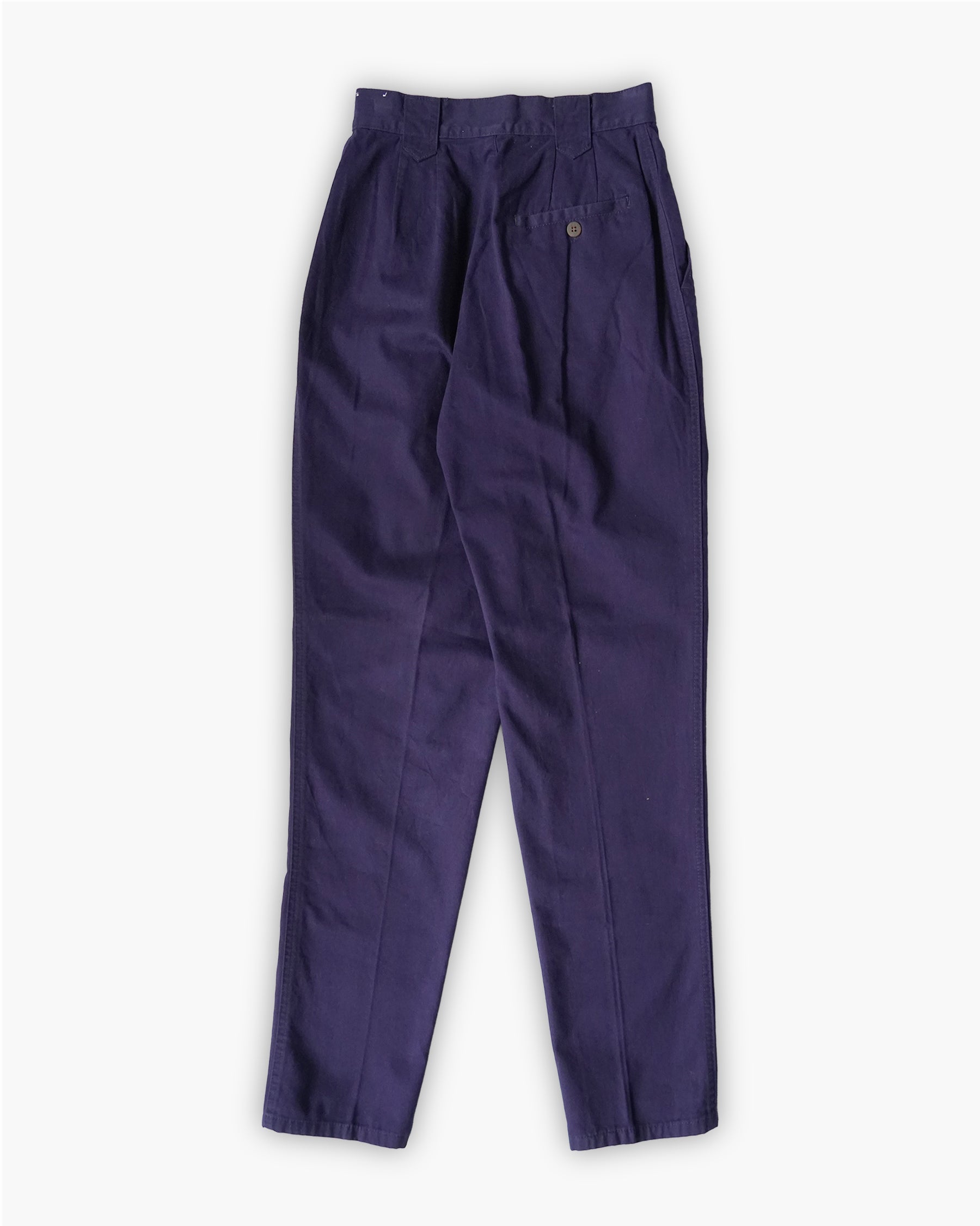 "Woolrich" Cotton Tuck Trousers - Navy