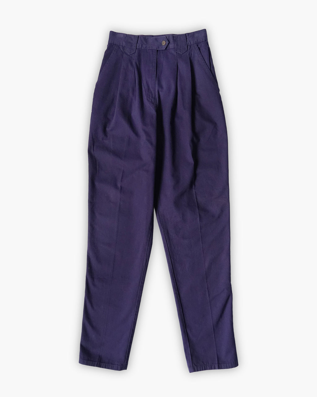 "Woolrich" Cotton Tuck Trousers - Navy