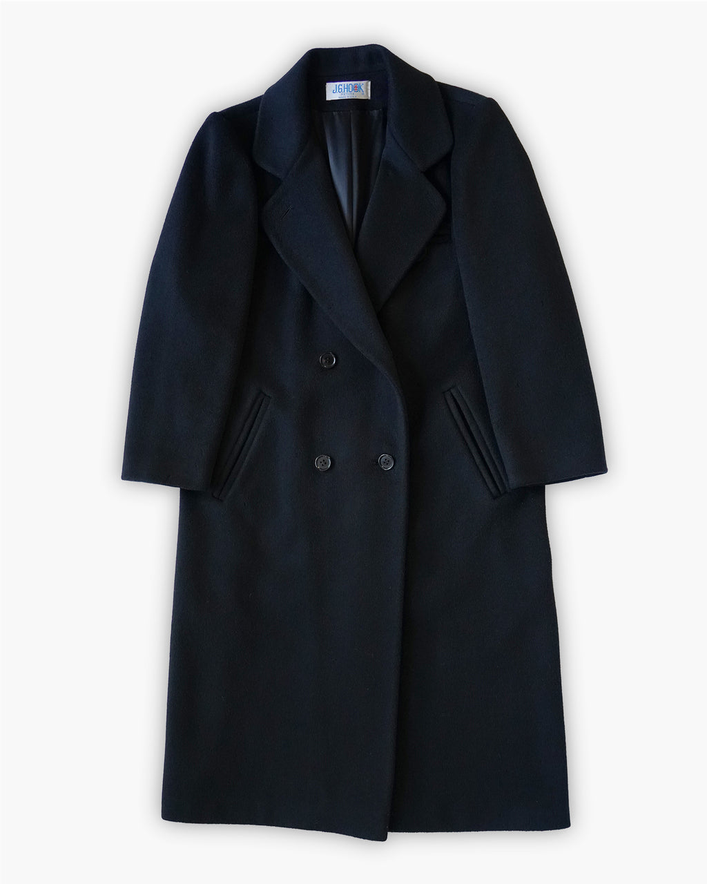 Wool Black Coat - Made in USA