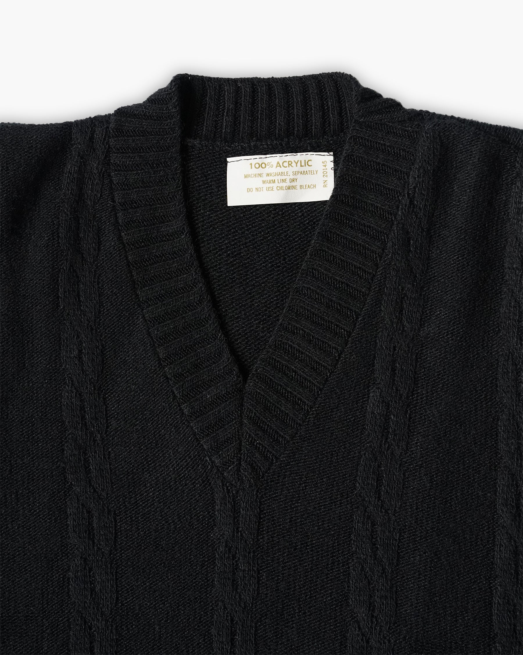 Acrylic Knit Vest - Black