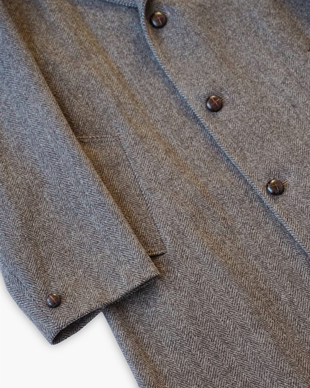 Herringbone Wool Coat