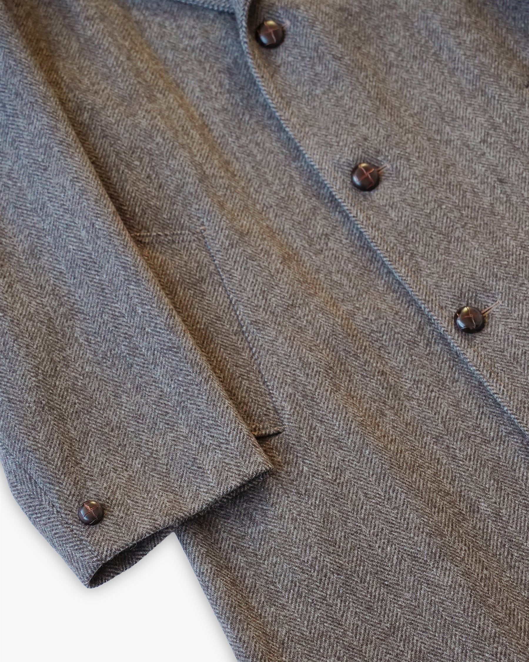 Herringbone Wool Coat