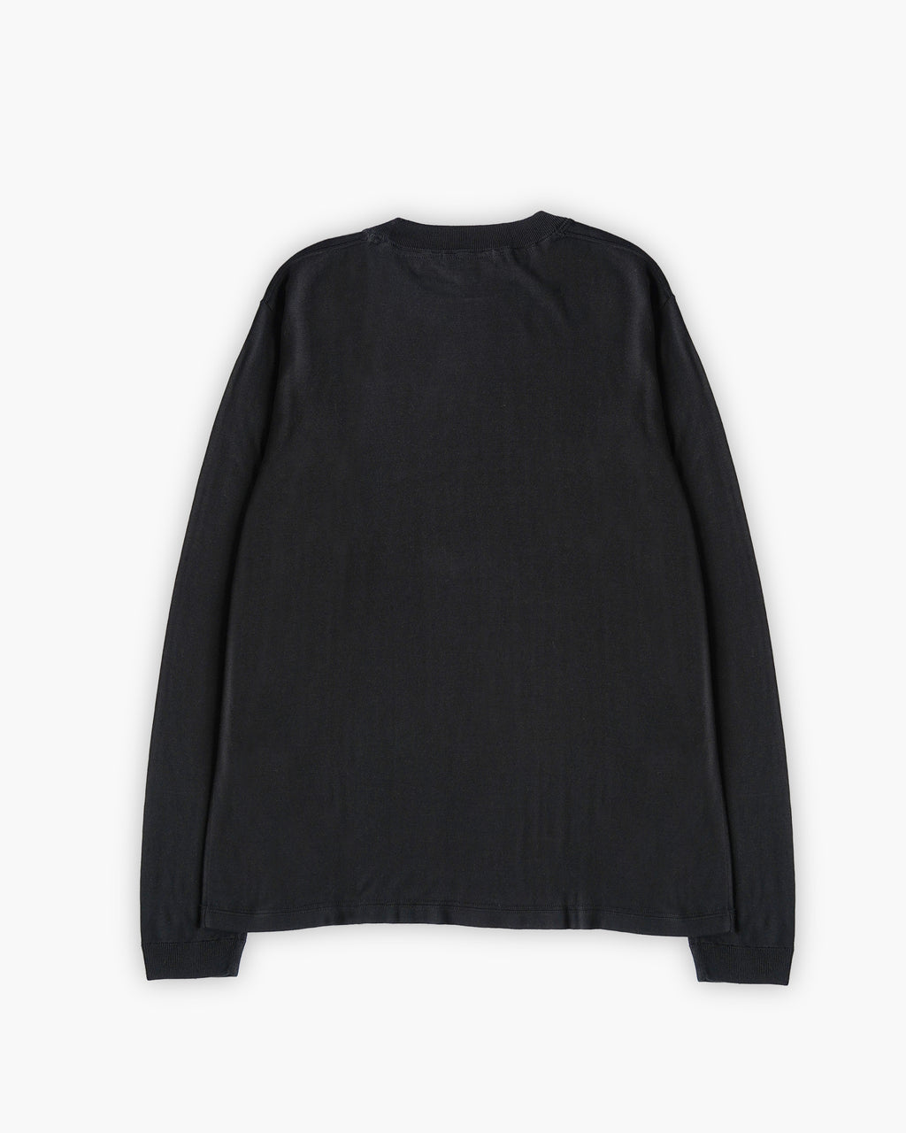 100% Washable Silk Tee L/S - Black