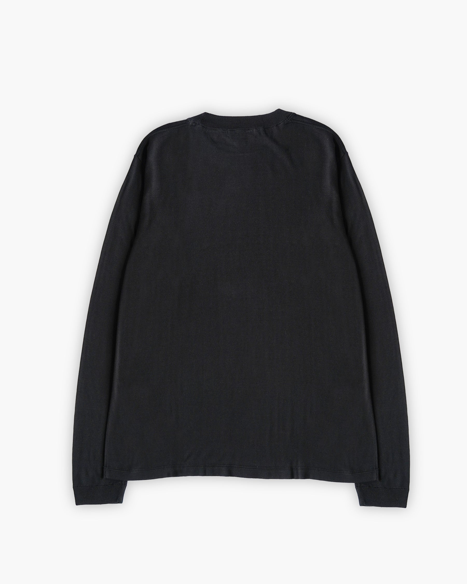 100% Washable Silk Tee L/S - Black