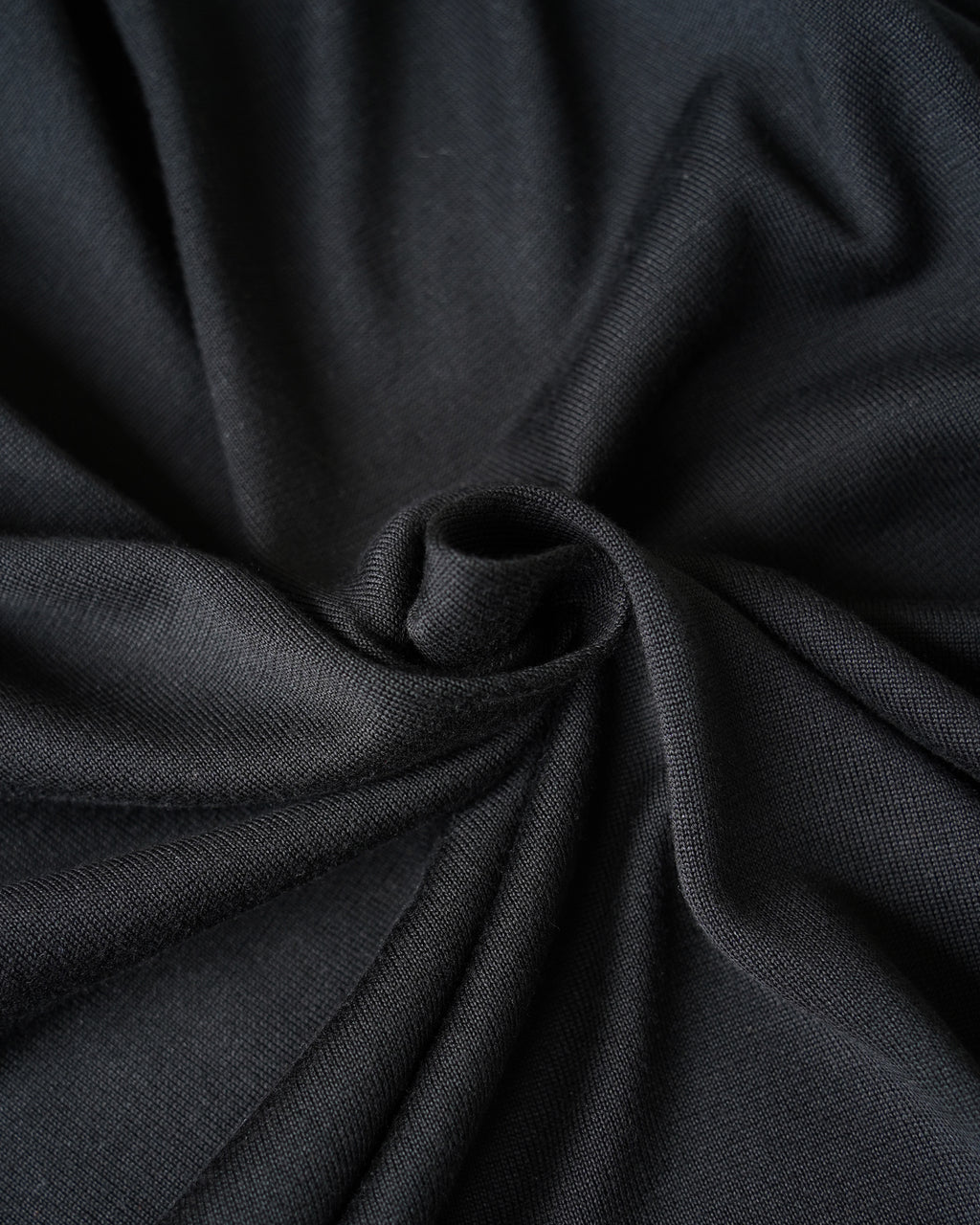 100% Washable Silk Tee L/S - Black