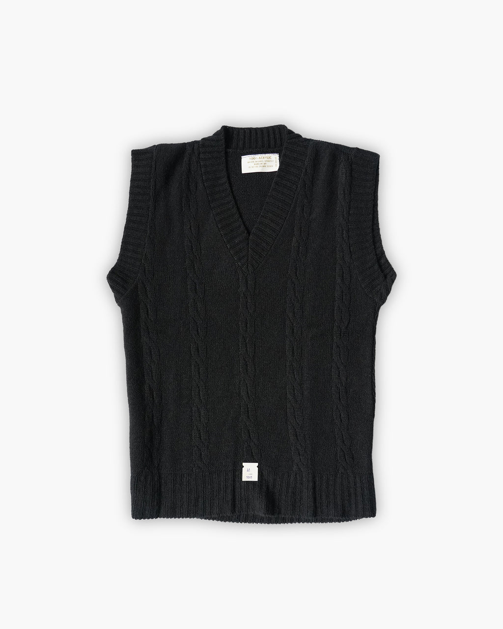 Acrylic Knit Vest - Black