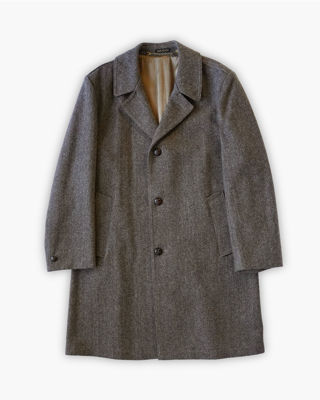 Herringbone Wool Coat