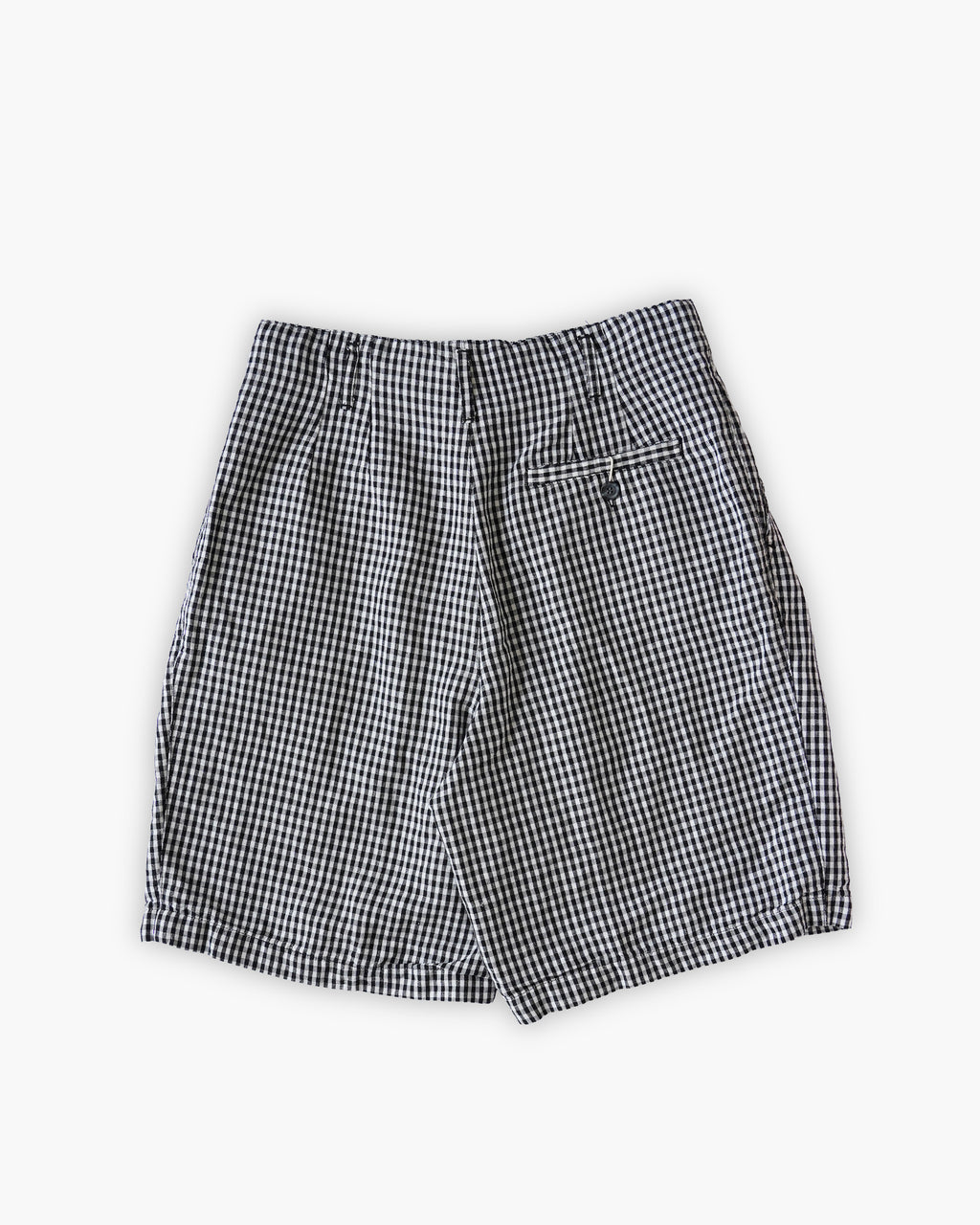 "GOOUCH" Linen Cotton Gingham Shorts