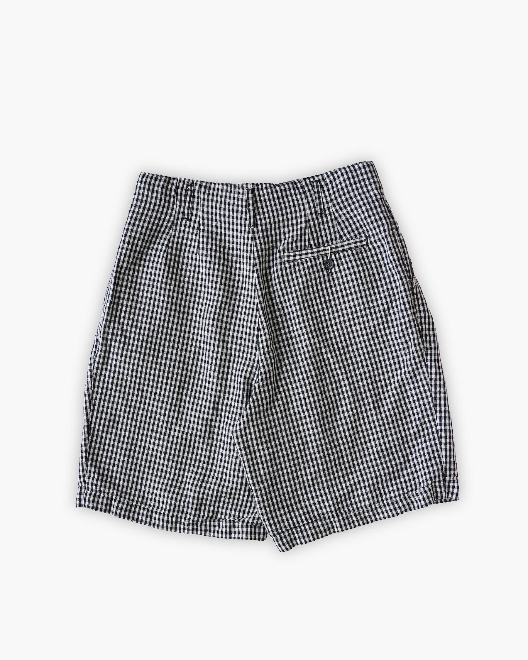 "GOOUCH" Linen Cotton Gingham Shorts