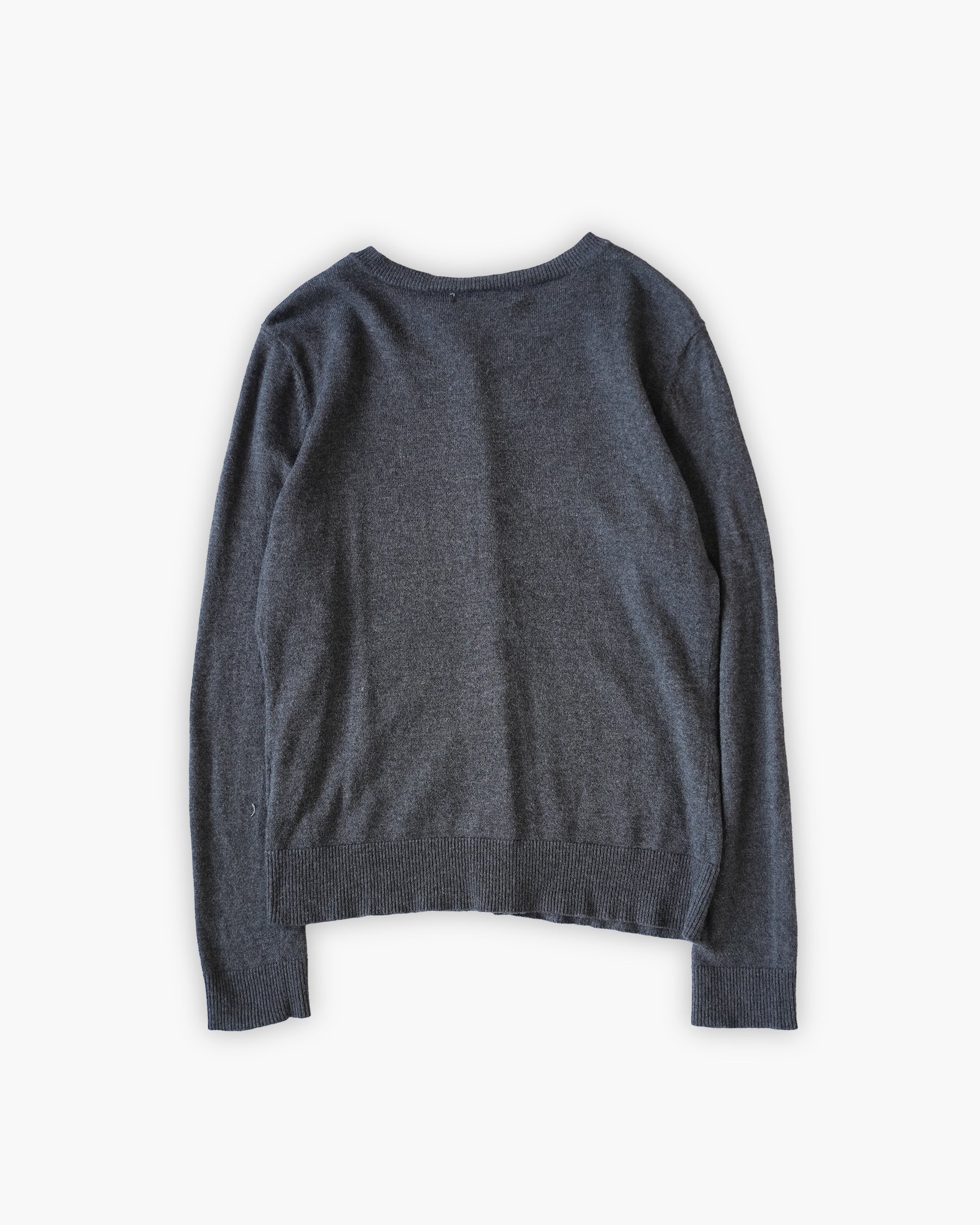 Cotton Rayon Blend Cardigan - Grey