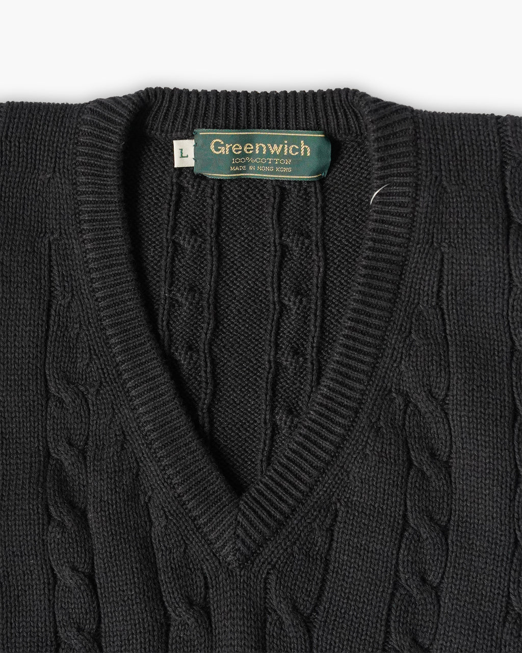 Cotton Knit Vest - Black