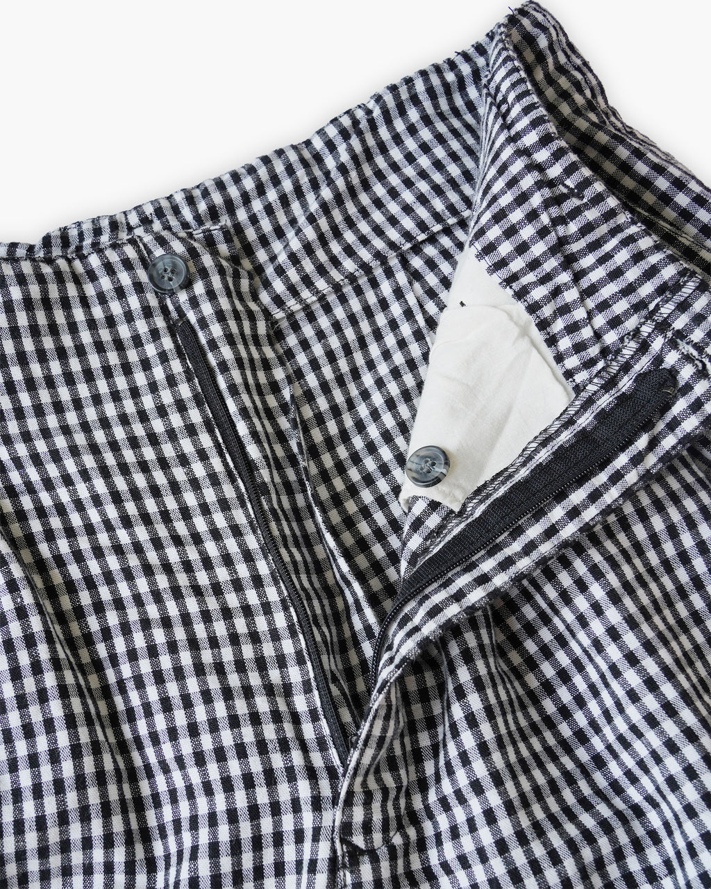 "GOOUCH" Linen Cotton Gingham Shorts