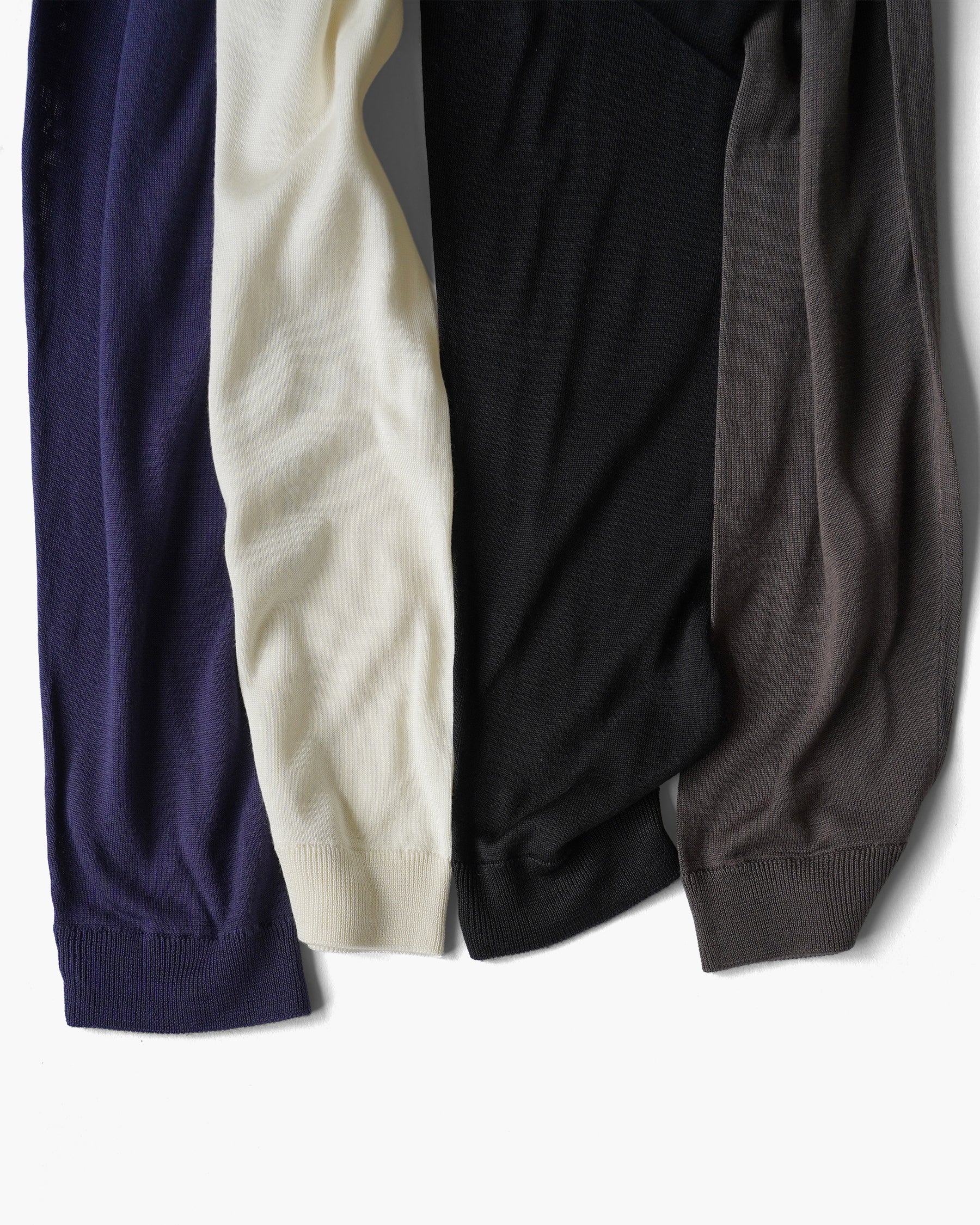 100% Washable Silk Tee L/S - Navy