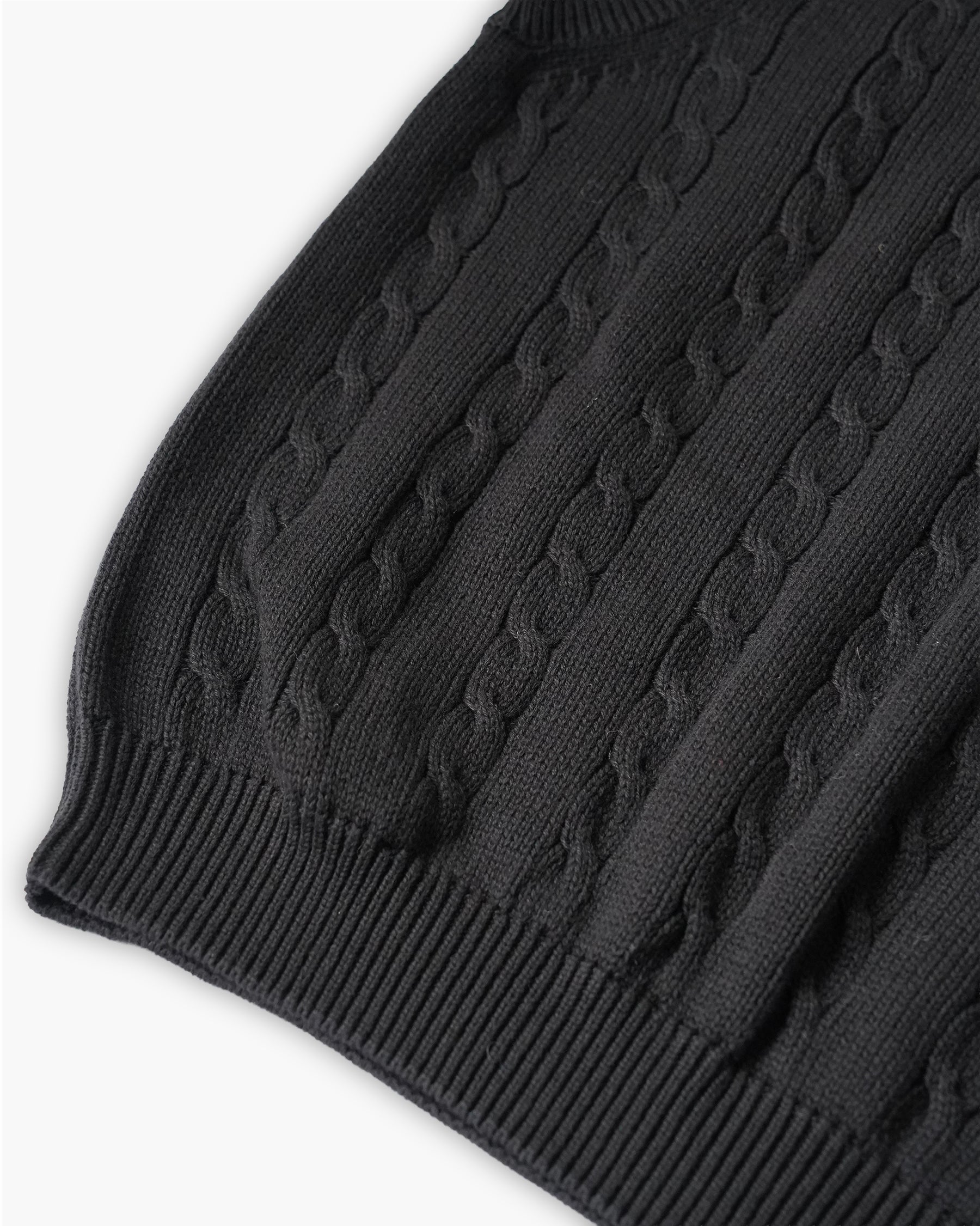 Cotton Knit Vest - Black