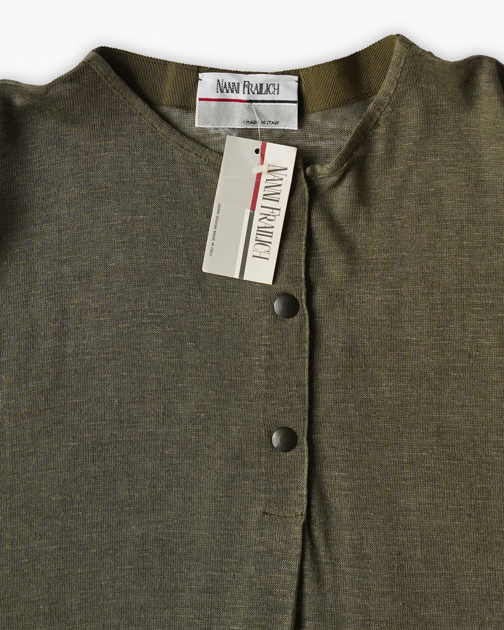 Open-Weave Henley T-Shirt - Khaki