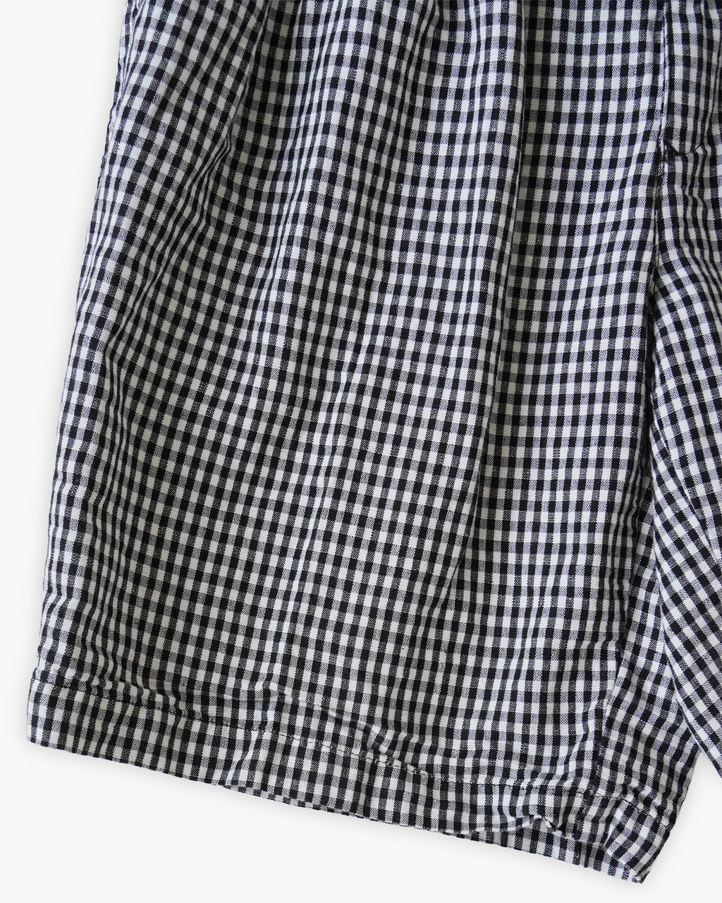 "GOOUCH" Linen Cotton Gingham Shorts
