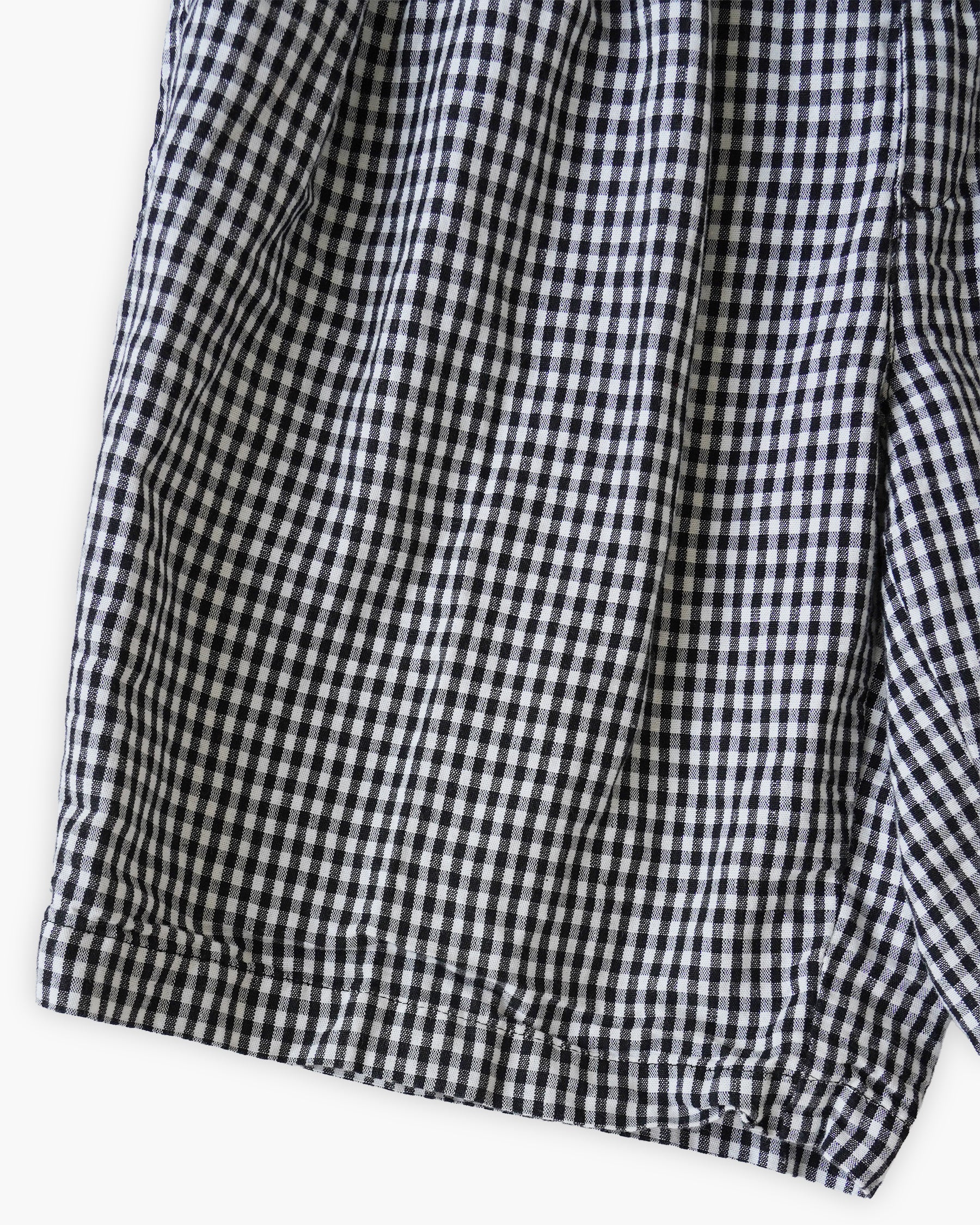 "GOOUCH" Linen Cotton Gingham Shorts