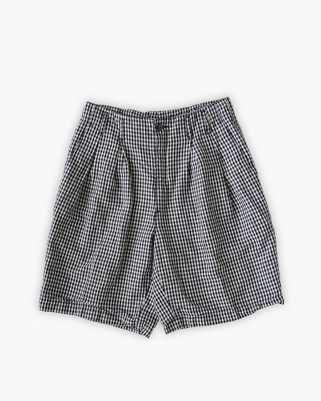 "GOOUCH" Linen Cotton Gingham Shorts