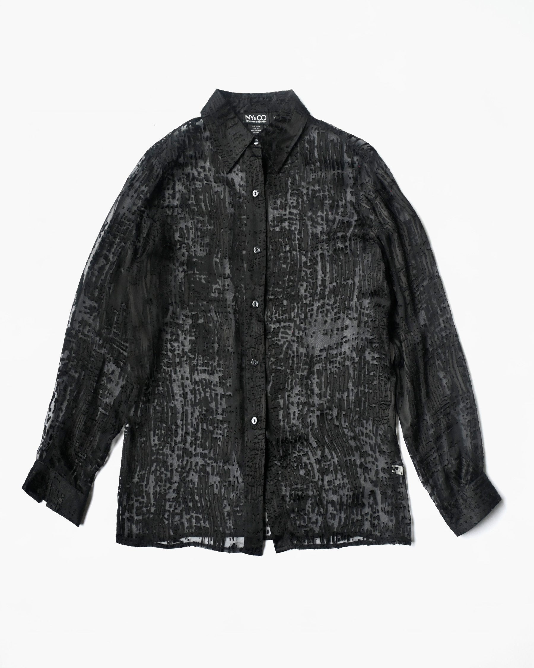 Textured Rayon Sheer Shirt