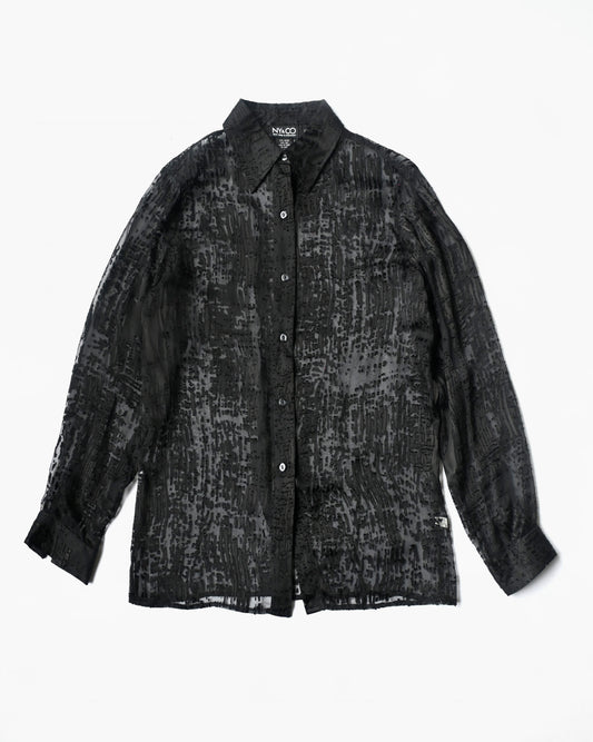 Textured Rayon Sheer Shirt