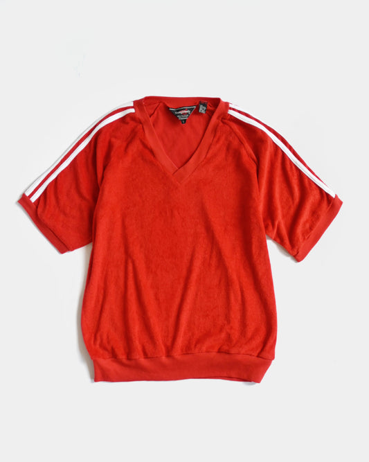 70S Cotton Pile Top - Red