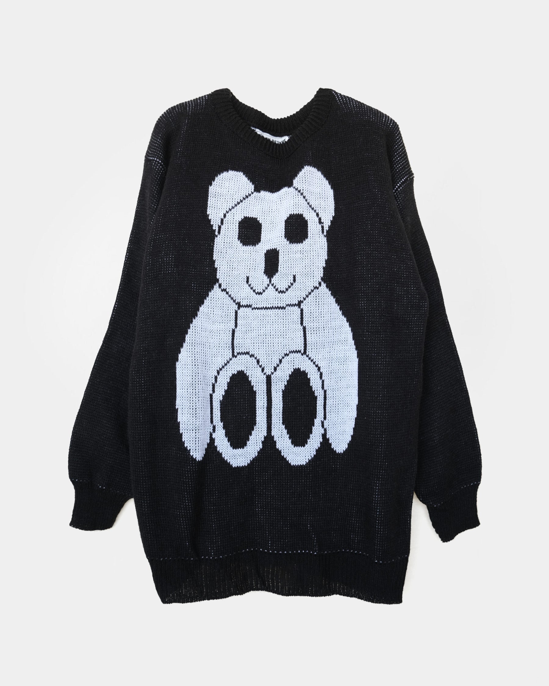 Acrylic Black Sweater "Bear"