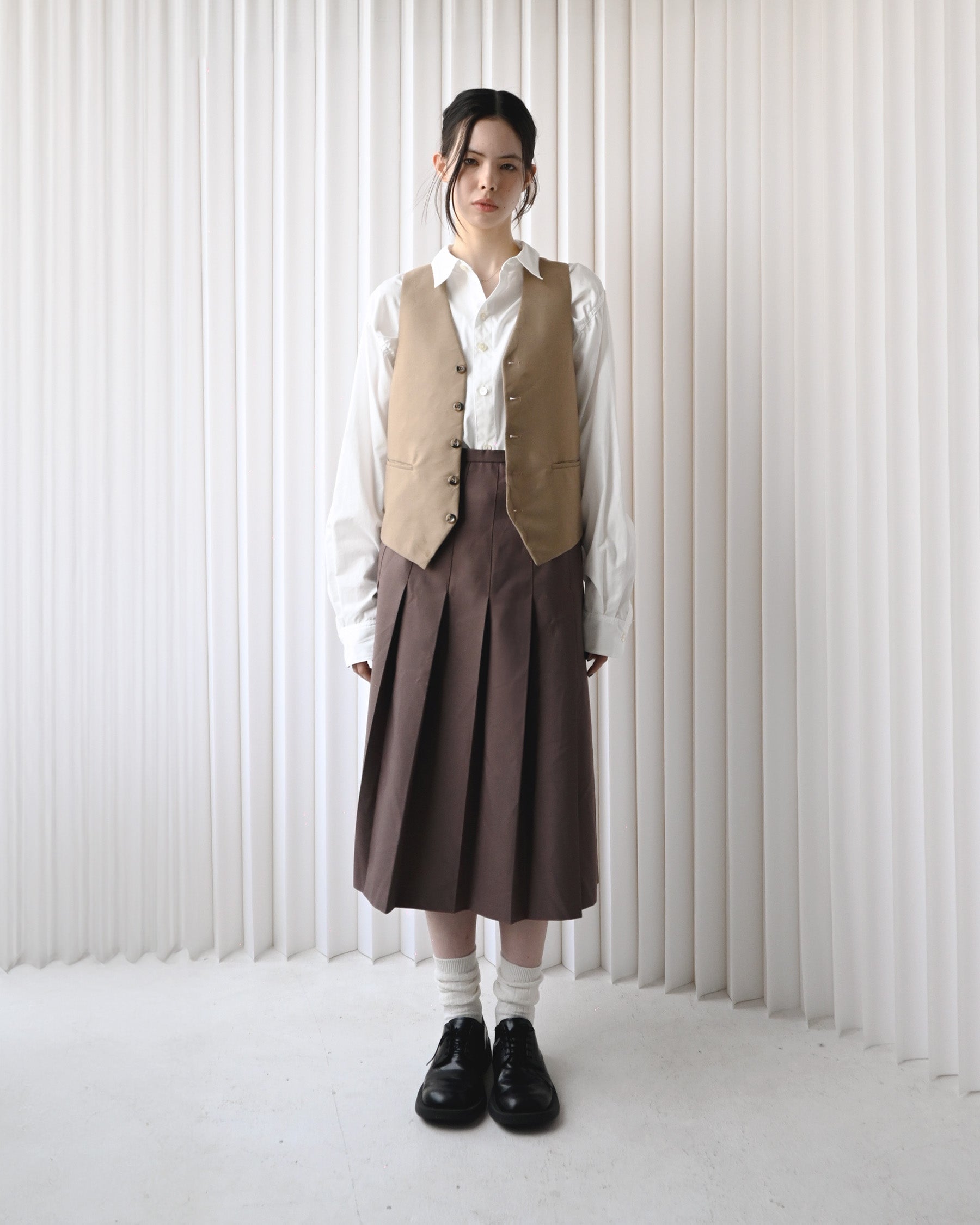 Pleated Skirt - Brown