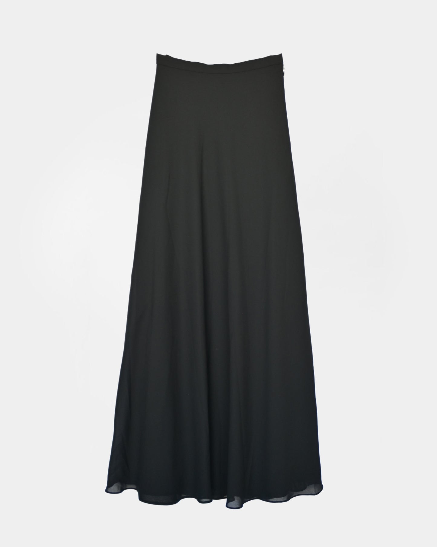 Acetate Black Long Skirt - Flair