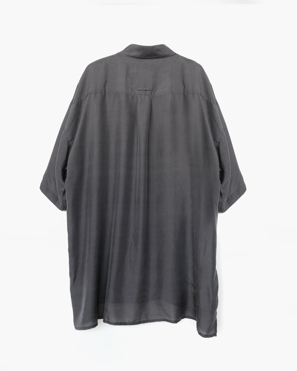 S/S Silk Shirt - Charcoal