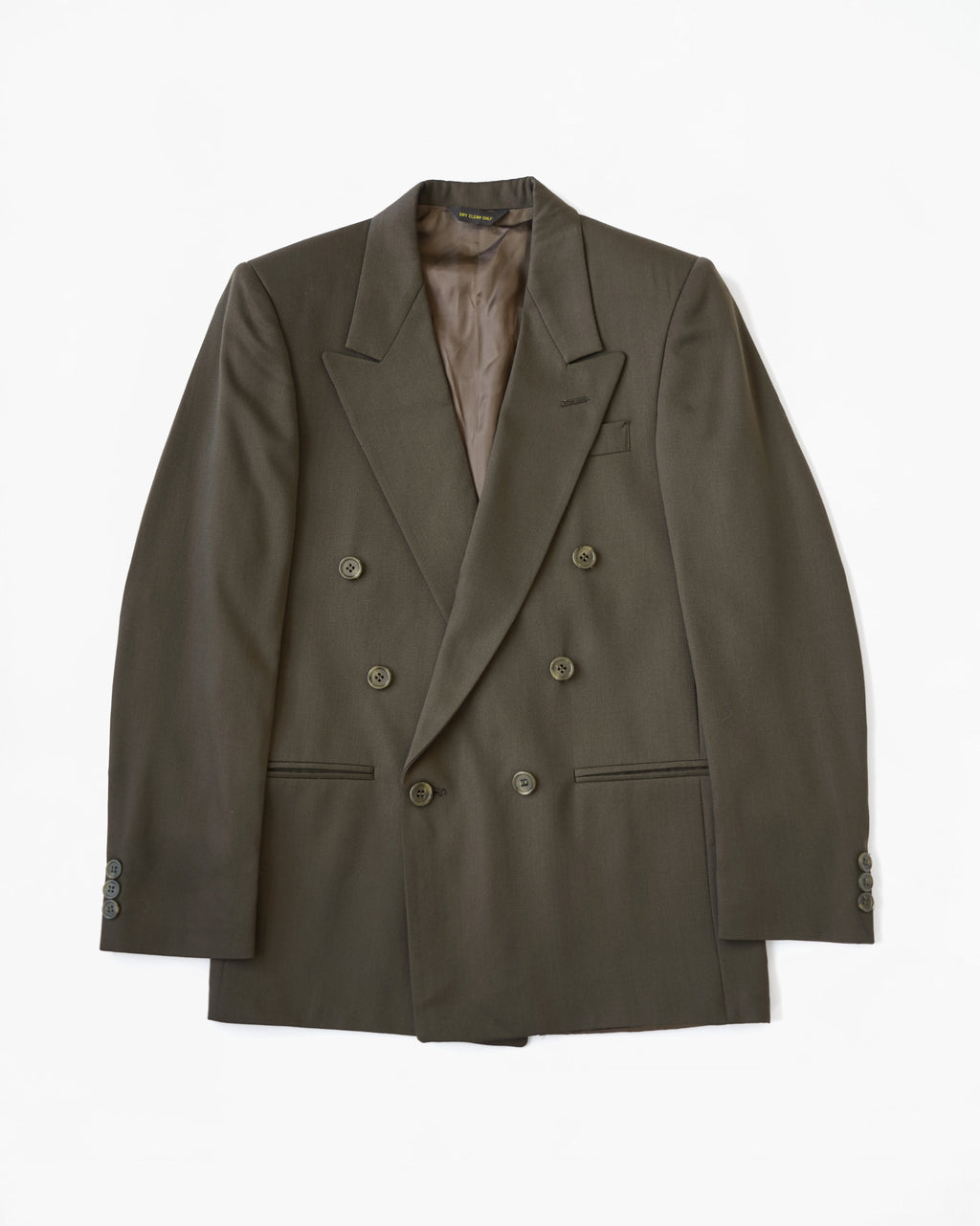 Double Breasted Suit in Olive Tone