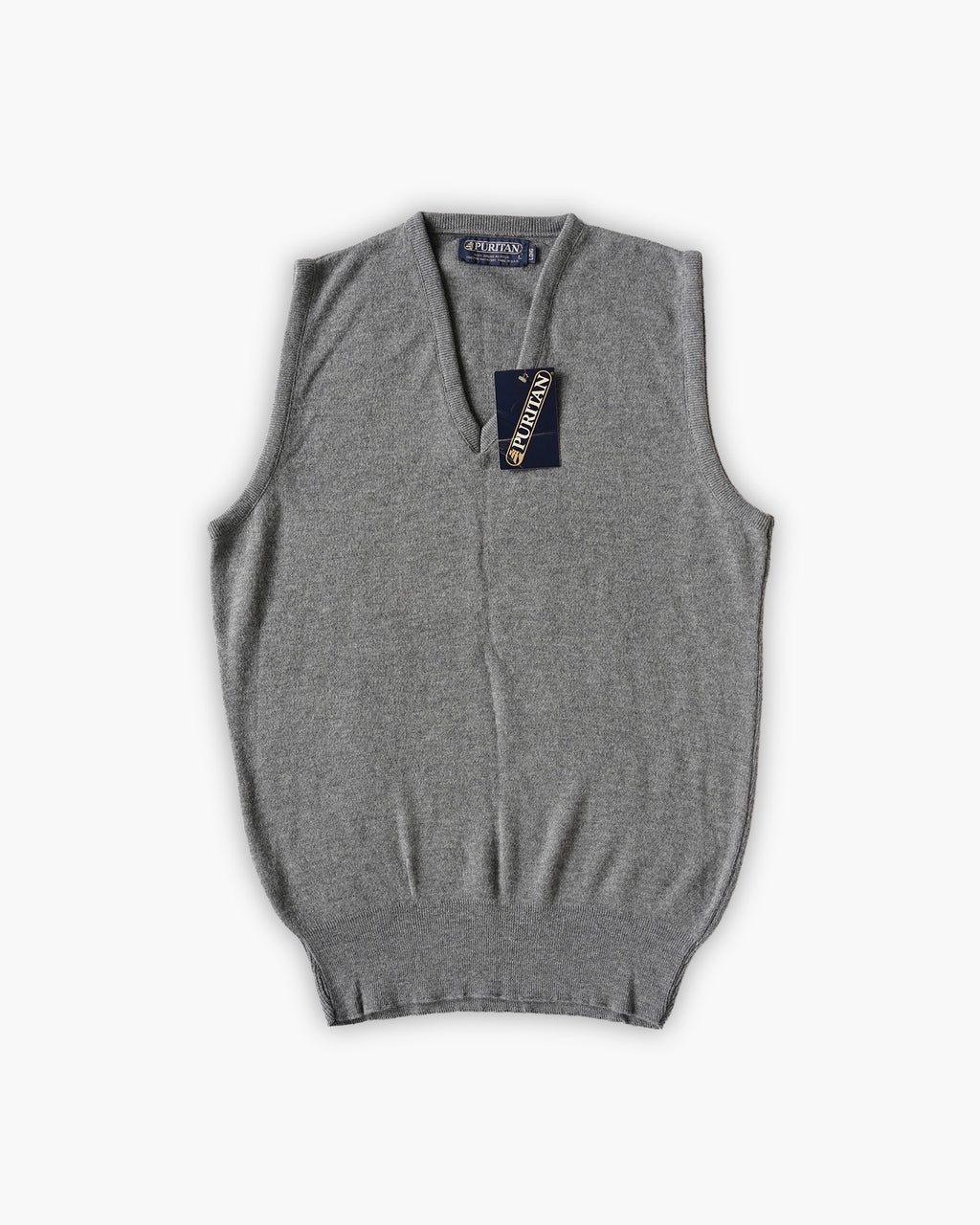 Acrylic Knit Vest - Gray