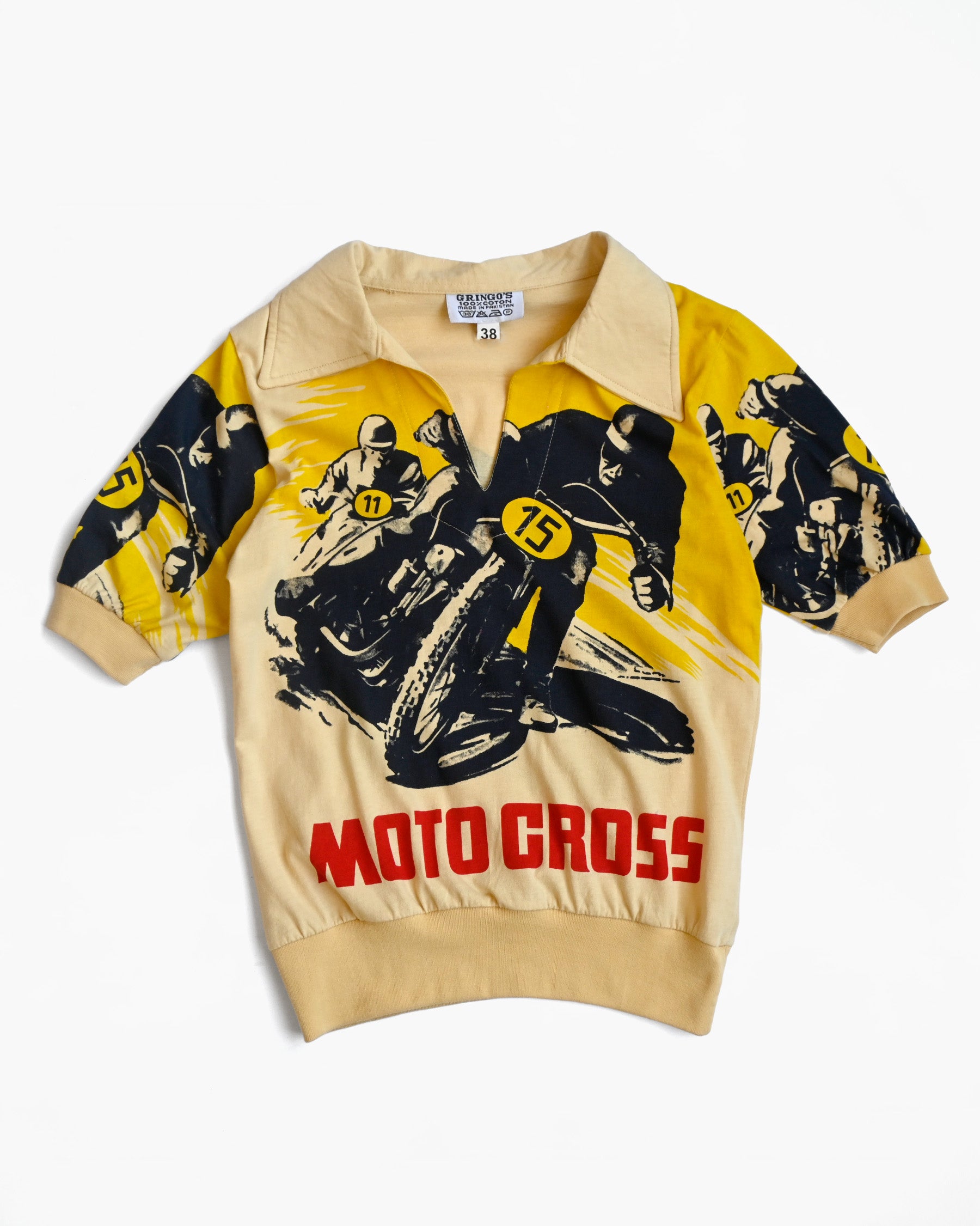 70's Art Printed S/S Cotton Polo