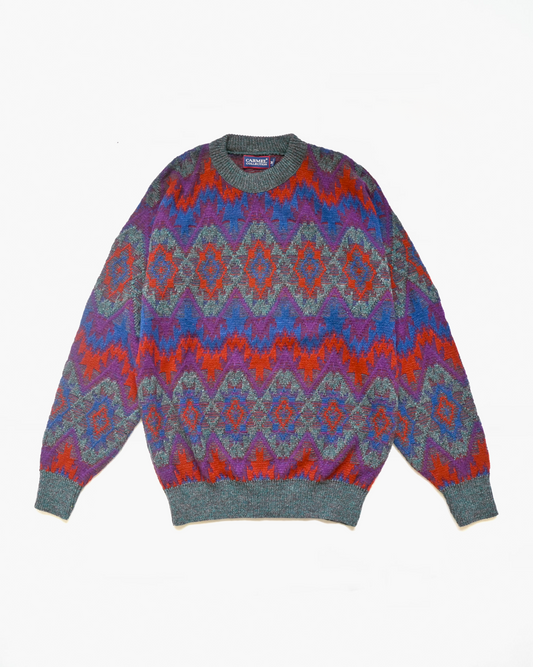 1980's Patterned Knit Sweater